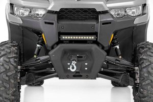 Can-Am Defender XT HD10 Winch Plate - Rough Country - RS4500S - Black - '16-'21 Can-Am Defender XT HD10 Winch Plate - Rough Country - RS4500S - Black - '16-'21